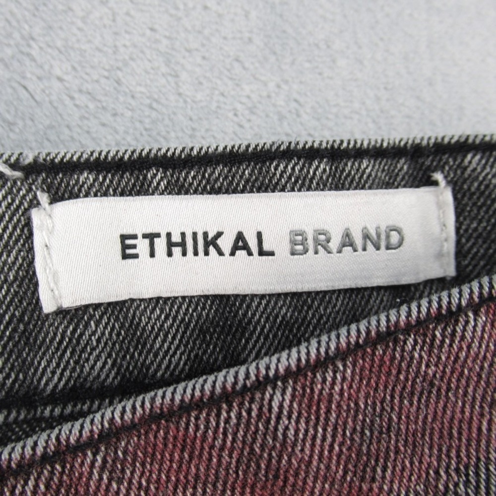 PTCL Ethikal Brand Straight Leg Jeans Red Black Acid Wash Size 29 PL1985BROD - Picture 3 of 14